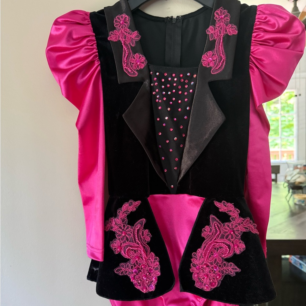 Revolution Black and Pink Kids Dance Costume